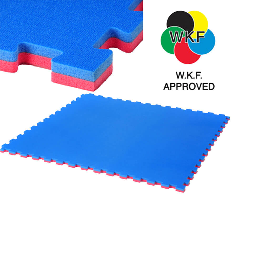 Tatami puzzle homologado WKF en color rojo/azul reversible