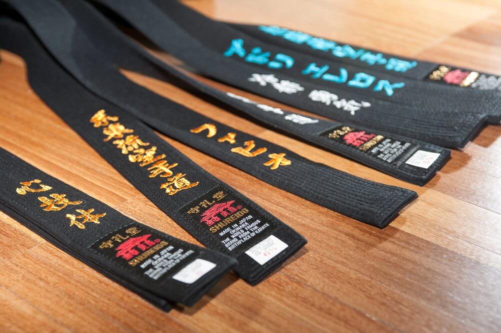 karate embroidered belts