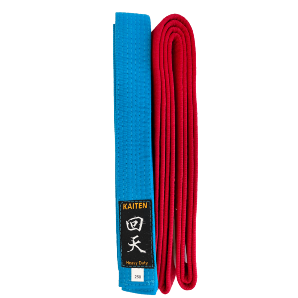 Cinturón básico Kaiten rojo y azul Kumite