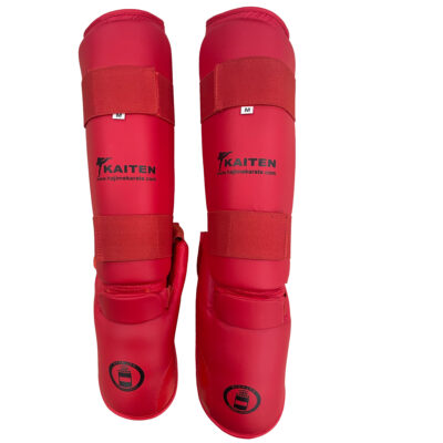 OPORTUNIDAD | Espinilleras KAITEN | Talla M | Rojo