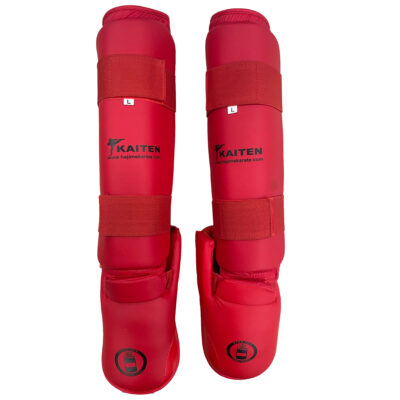OPORTUNIDAD | Espinilleras KAITEN | Talla L | Rojo
