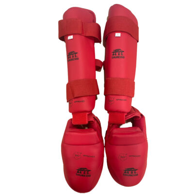 BERGAIN | SHUREIDO Karate Shin Guards | Red | Size XL