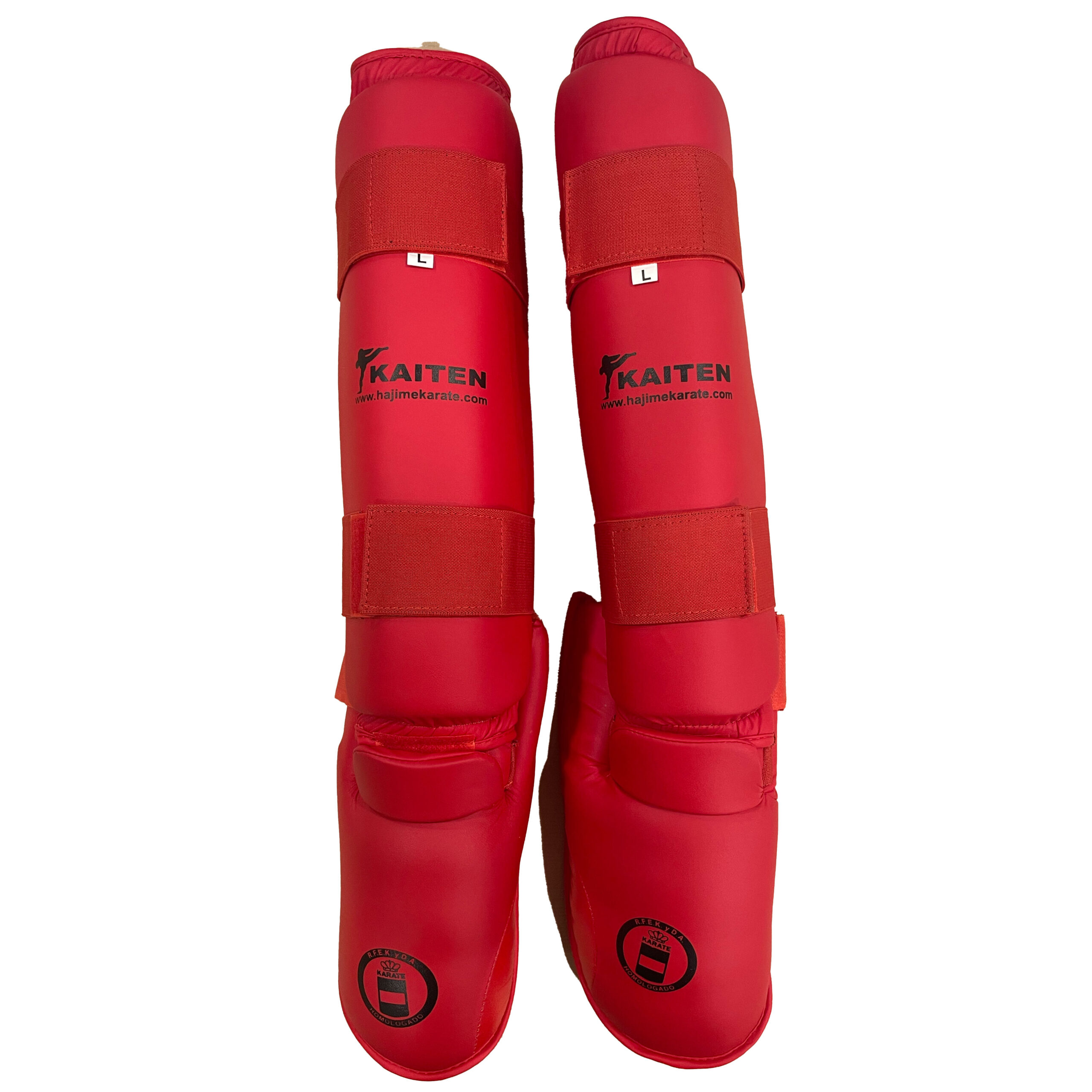 OPORTUNIDAD | Espinilleras KAITEN | Talla L | Rojo